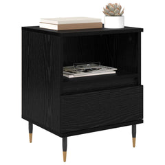 vidaXL Bedside Cabinet 2 pcs Black Oak 40 x 35 x 50 cm Engineered Wood 3
