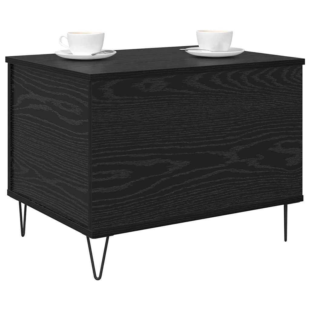 vidaXL Coffee Table Black Oak 60 x 44.5 x 45 cm Engineered Wood 3