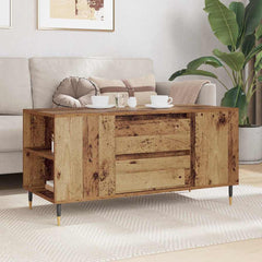 vidaXL Coffee Table Old Wood 102 x 44.5 x 50 cm Engineered Wood 4