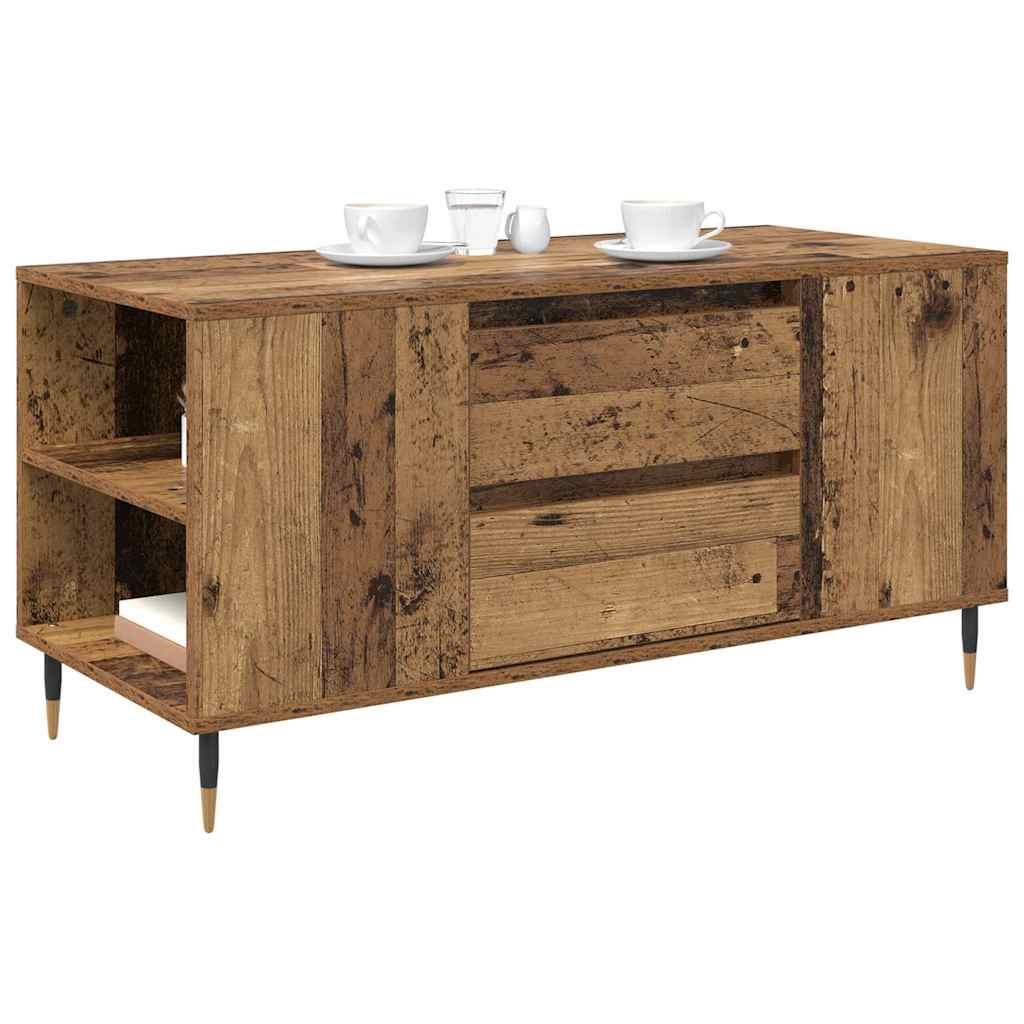 vidaXL Coffee Table Old Wood 102 x 44.5 x 50 cm Engineered Wood 3