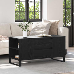 Coffee Table 102x44,5x50 cm Engineered Wood Black oak