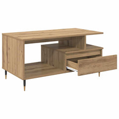 vidaXL Coffee Table Artisan Oak 90 x 49 x 45 cm Engineered Wood 5