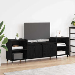 TV Cabinet 160x35x55 cm Engineered Wood Black oak