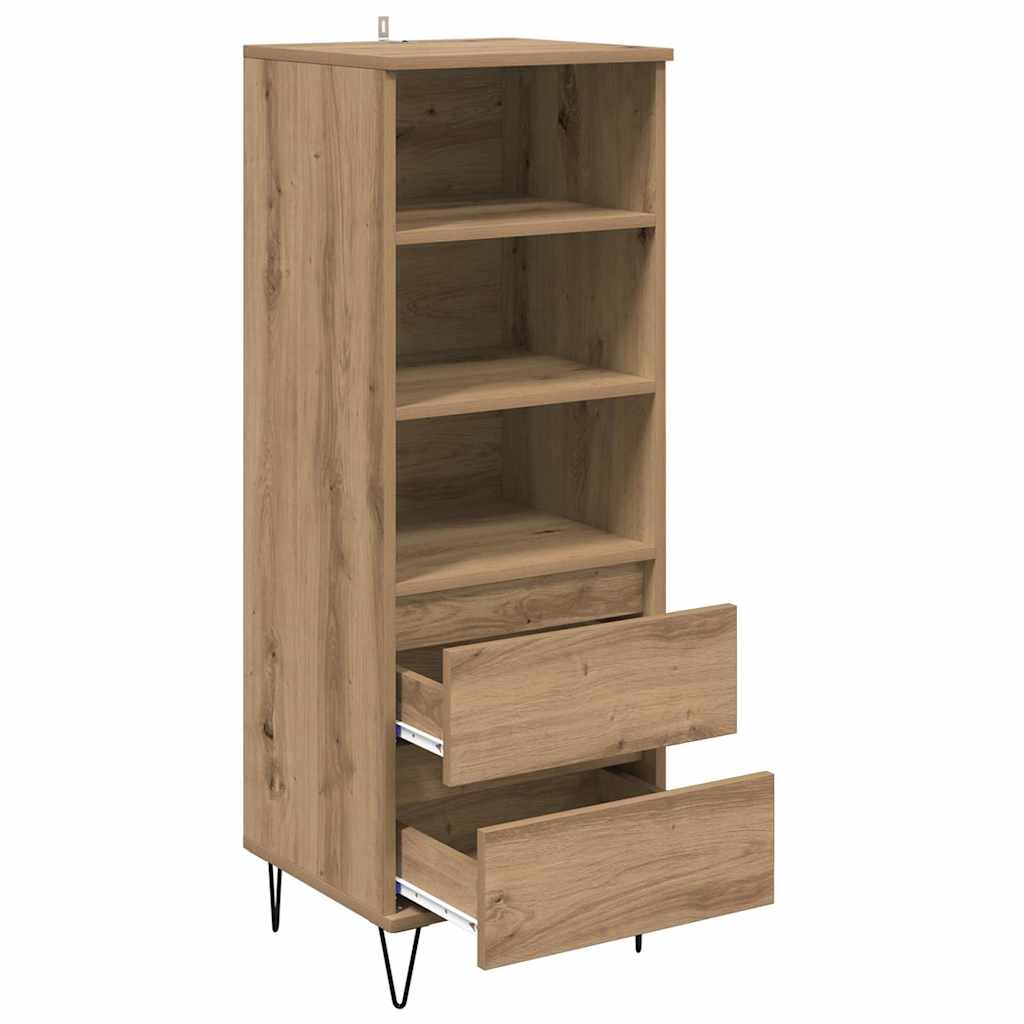 vidaXL Highboard Artisan Oak 40 x 36 x 110 cm Engineered Wood 5