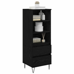 vidaXL Highboard Black Oak 40 x 36 x 110 cm Engineered Wood 3