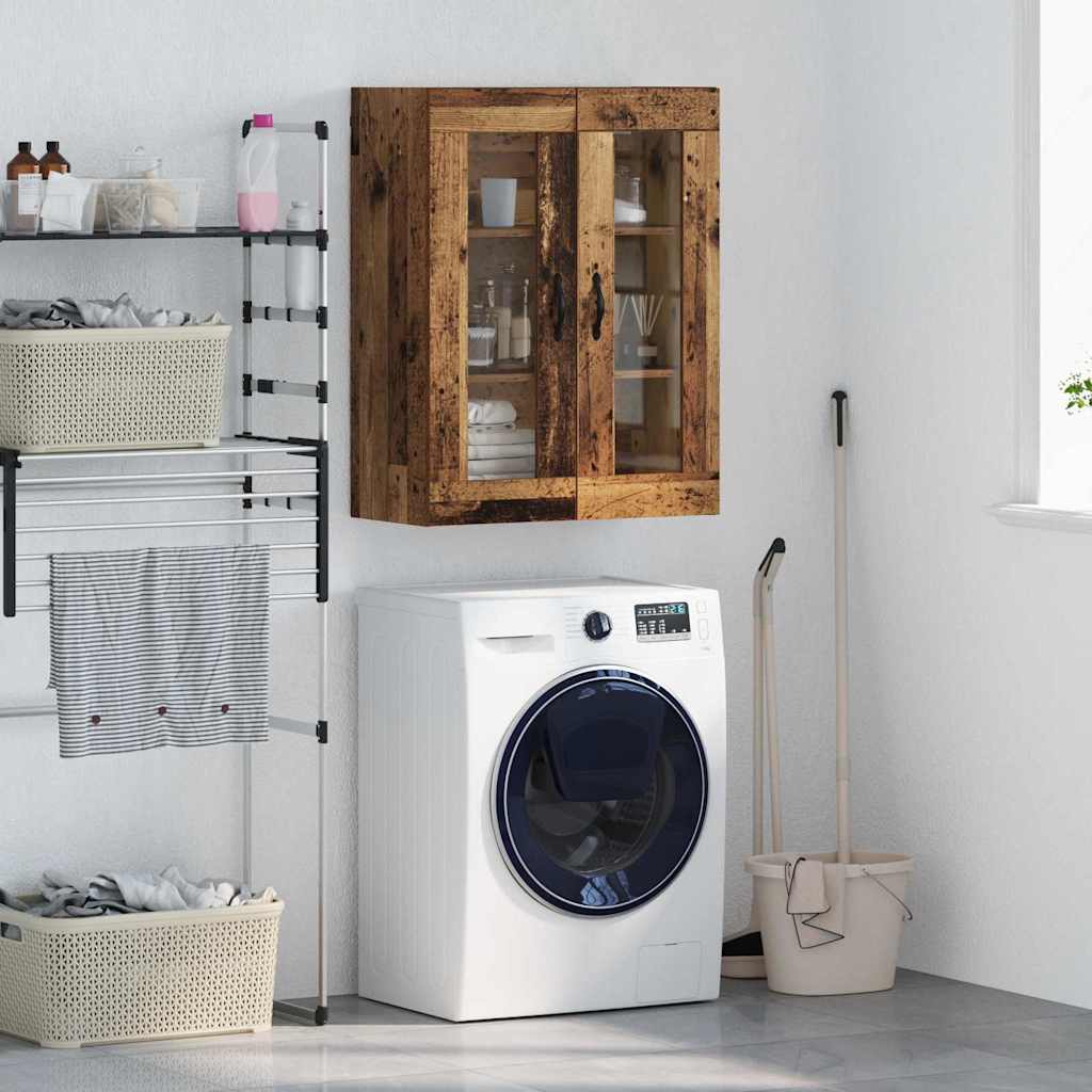 Wall Mounted Cabinet 69,5x34x90 cm Engineered Wood Old wood