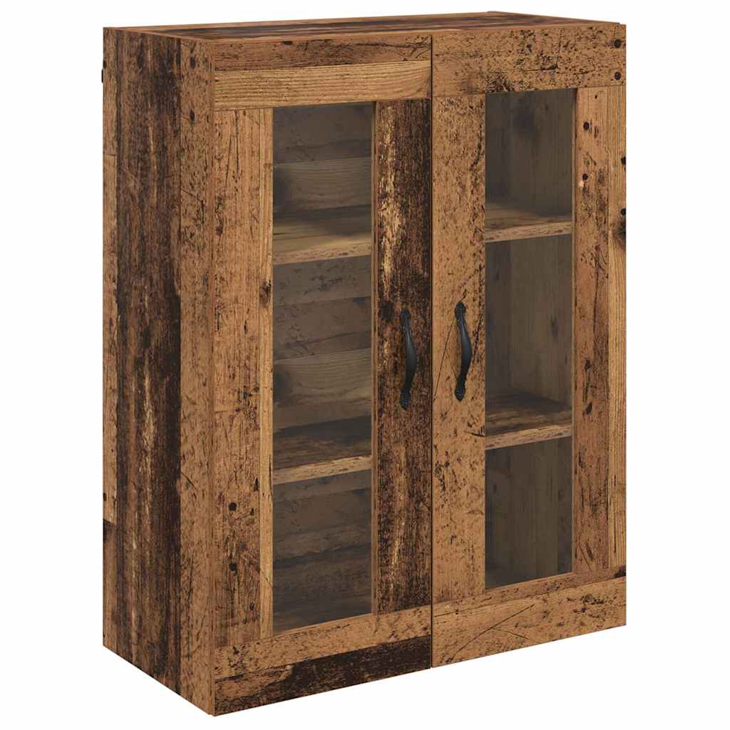 vidaXL Wall Mounted Cabinet Old Wood 69.5 x 34 x 90 cm 2