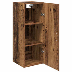 vidaXL Wall Mounted Cabinet Old Wood 34.5 x 34 x 90 cm Engineered Wood 5