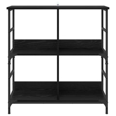 vidaXL Bookshelf 4-Tier Engineered Wood Black oak 5