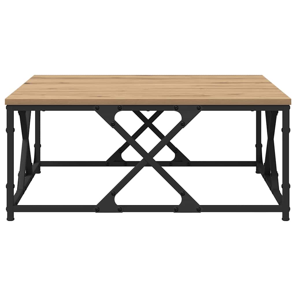 vidaXL Coffee Table Artisan Oak 70 x 70 x 30 cm Engineered Wood 5