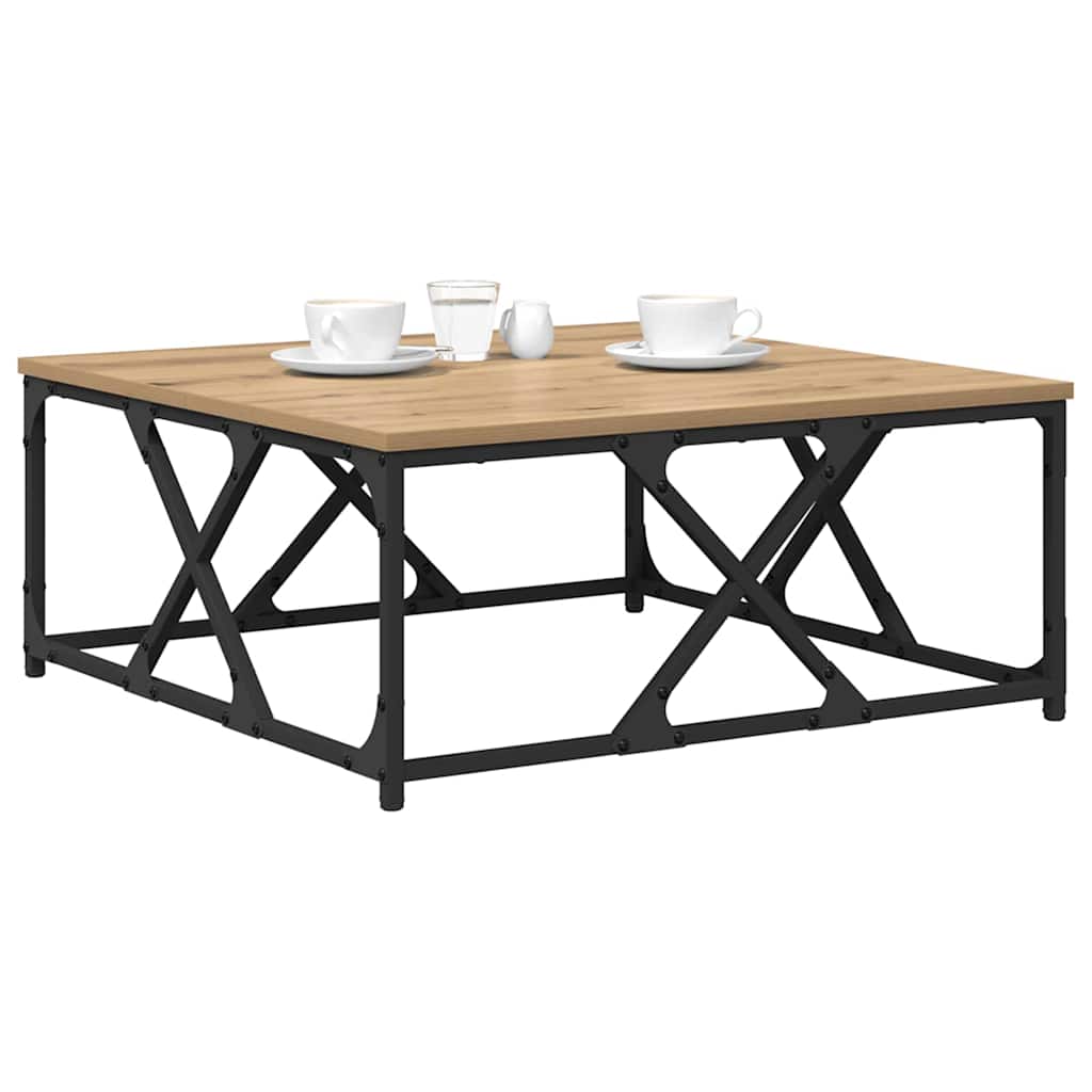 vidaXL Coffee Table Artisan Oak 70 x 70 x 30 cm Engineered Wood 3