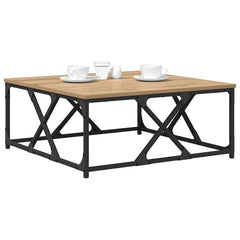 vidaXL Coffee Table Artisan Oak 70 x 70 x 30 cm Engineered Wood 3