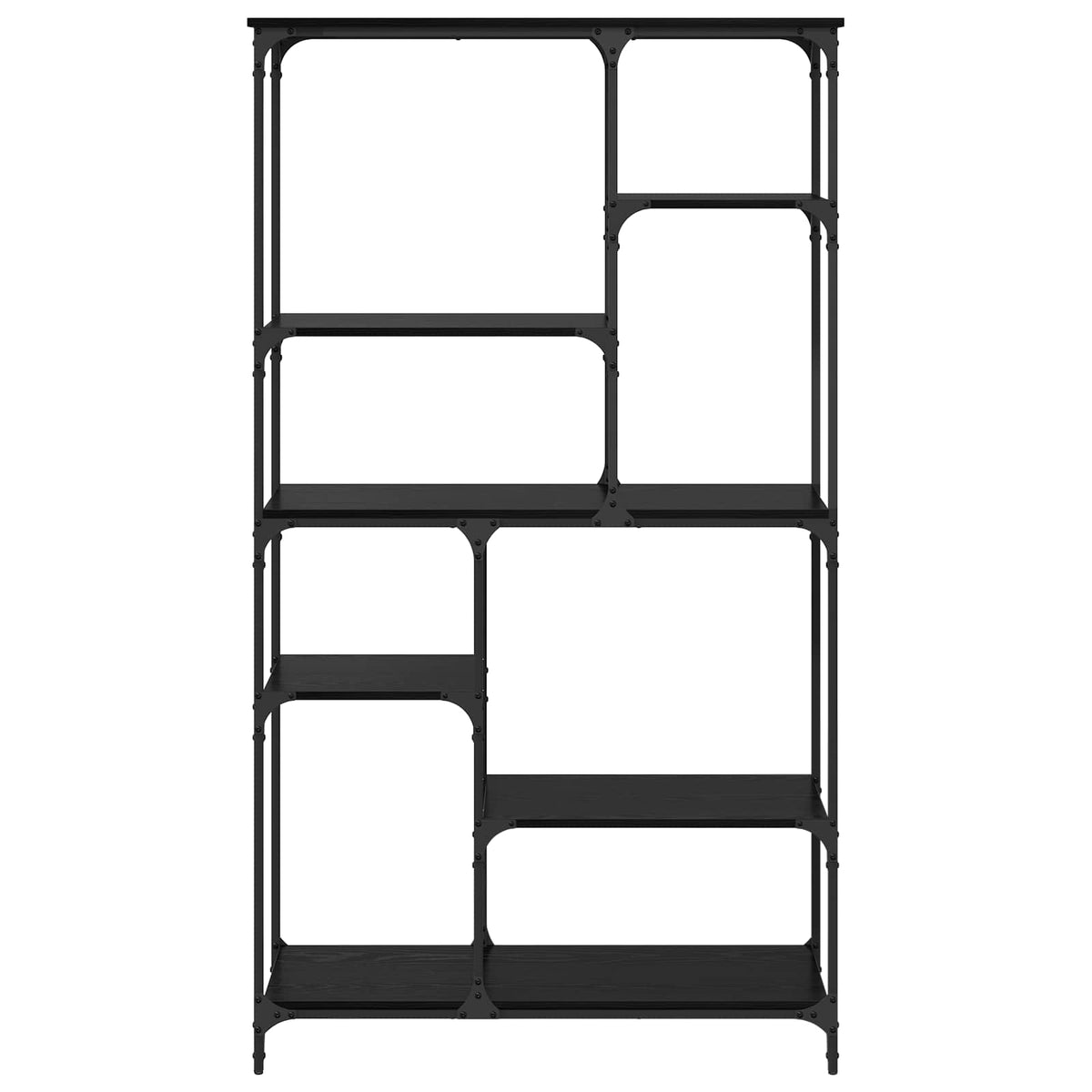 Bookshelf 99x35.5x176 cm Engineered Wood and Steel Black oak