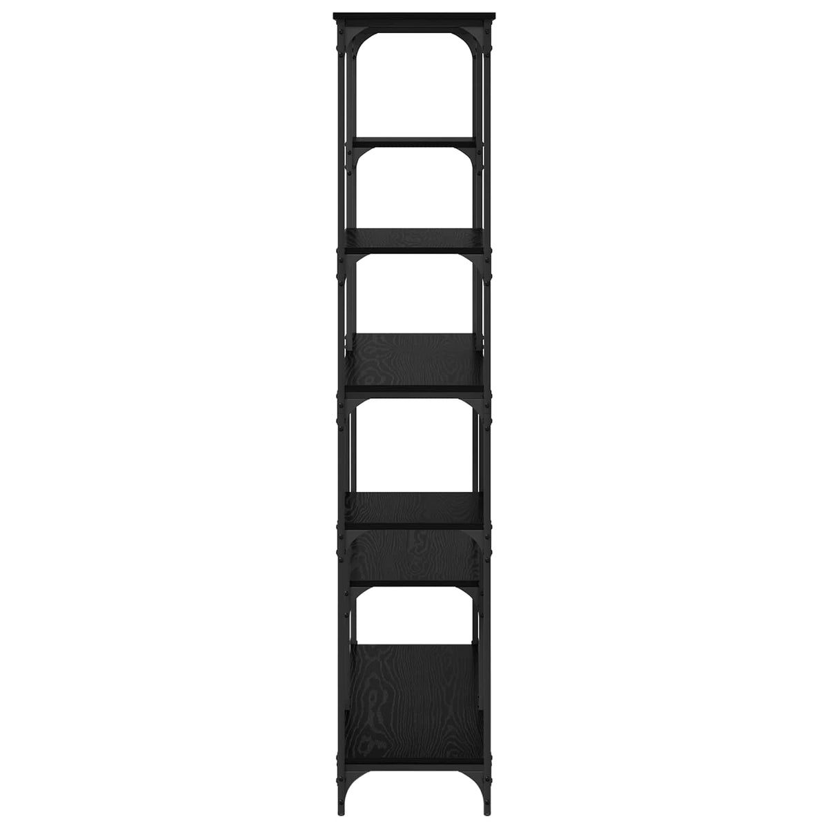 Bookshelf 99x35.5x176 cm Engineered Wood and Steel Black oak