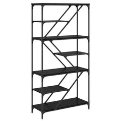 vidaXL Bookshelf 9-Tier 91 x 36 x 176 cm Engineered Wood Black Oak 2
