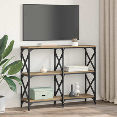vidaXL Console Table Artisan Oak 100 x 28 x 80.5 cm Engineered Wood 4