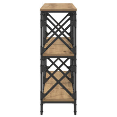 vidaXL Console Table Artisan Oak 100 x 28 x 80.5 cm Engineered Wood 6