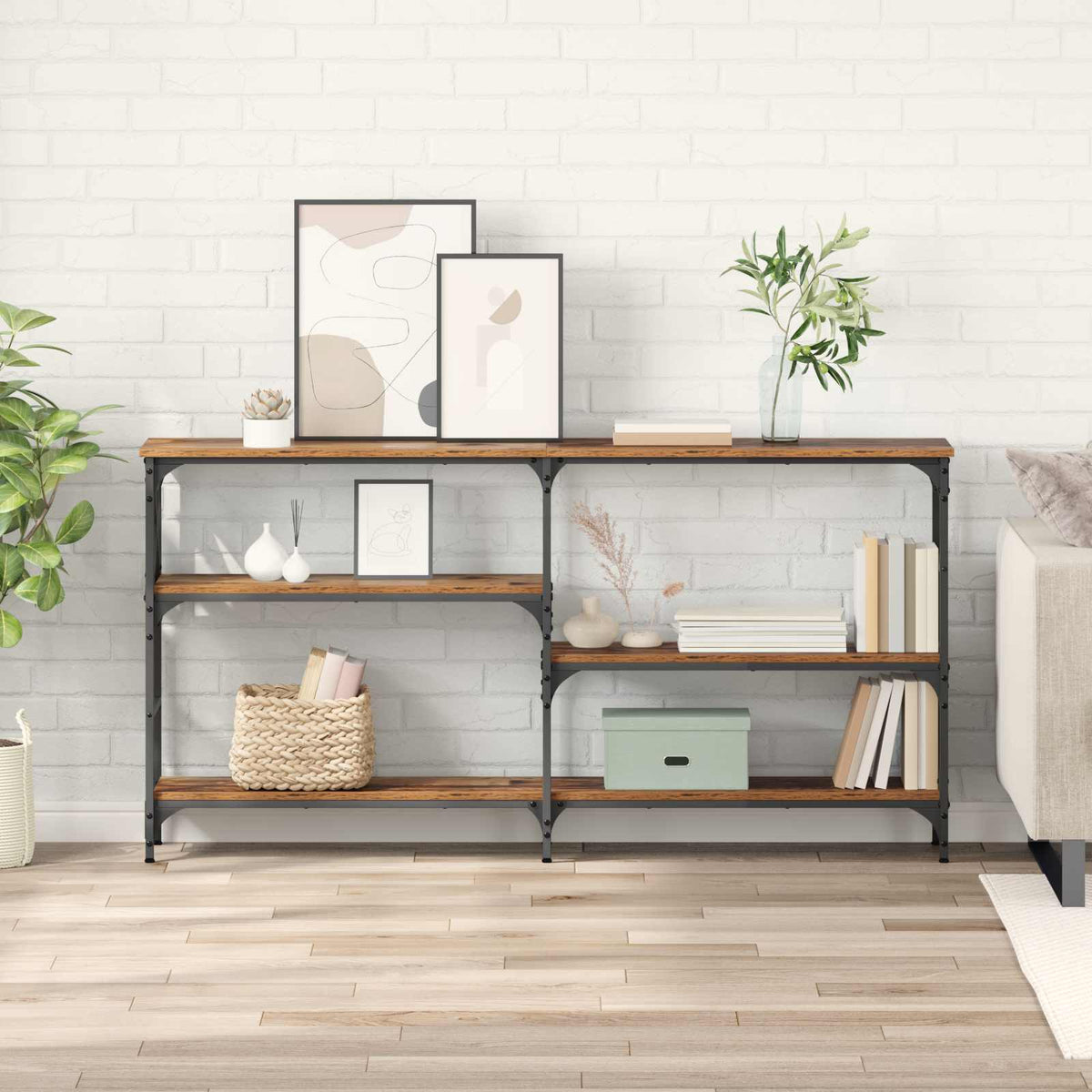 vidaXL Console Table 150x29x76.5 cm Engineered Wood