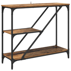 vidaXL Console Table Old Wood 88.5 x 30 x 75 cm Engineered Wood 2