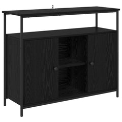vidaXL Sideboard Black Oak 100 x 35 x 80 cm Engineered Wood 2