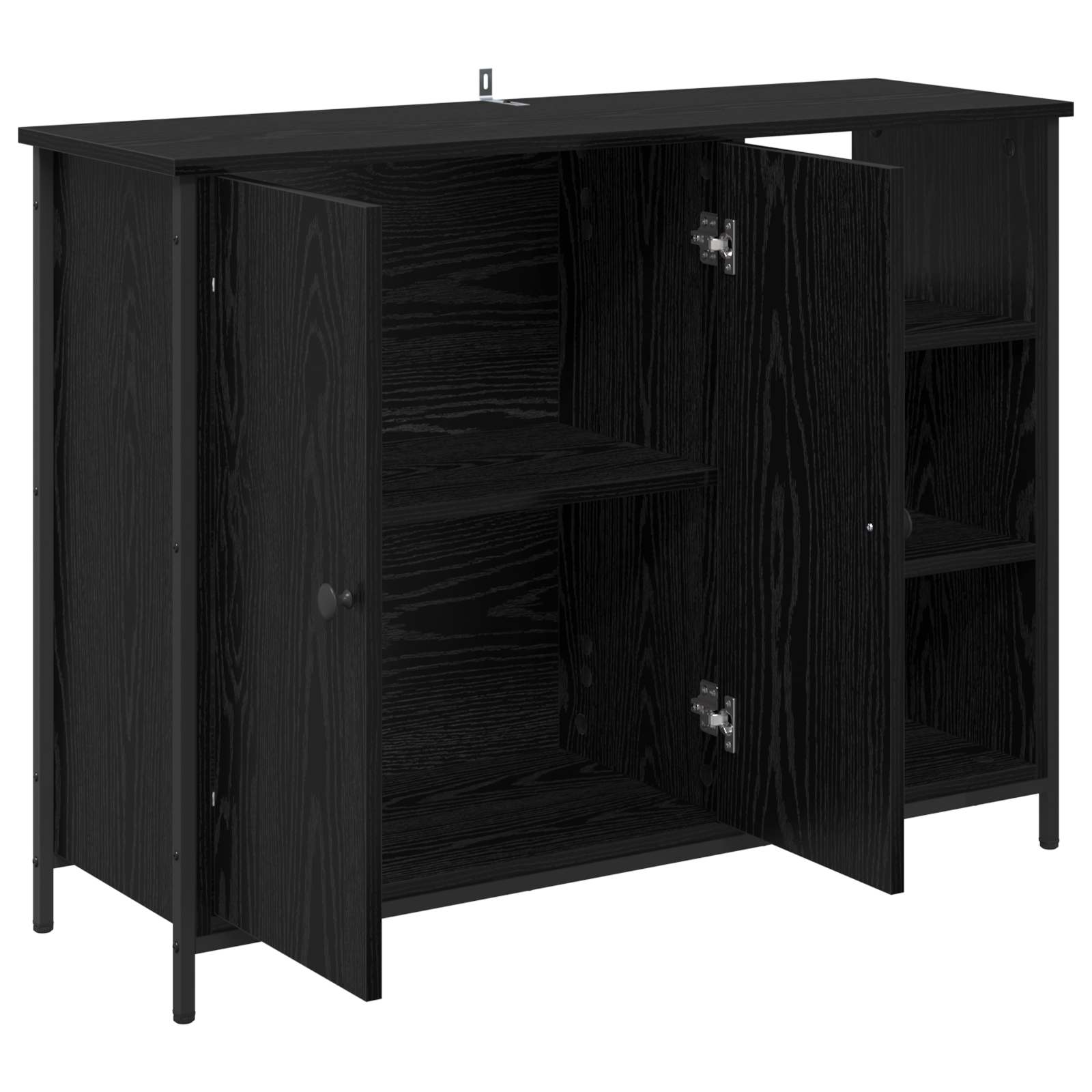 vidaXL Sideboard Black Oak 100 x 33 x 75 cm Engineered Wood 5
