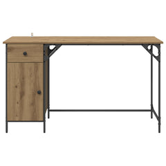 vidaXL Computer Desk Artisan Oak 131 x 48 x 75 cm Engineered Wood 6