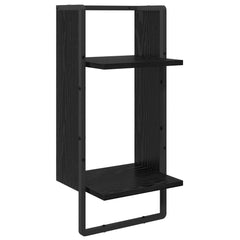 vidaXL Wall Shelf Set 6 pcs Black Oak 100 x 25 x 30 cm Engineered Wood 6