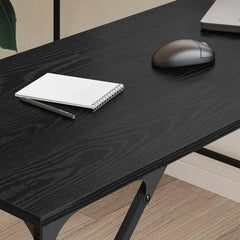 vidaXL Desk Black Oak Engineered Wood 149 x 149 x 75 cm 4