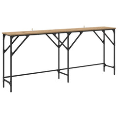 vidaXL Console Table Artisan Oak 180 x 30 x 75 cm Engineered Wood 2