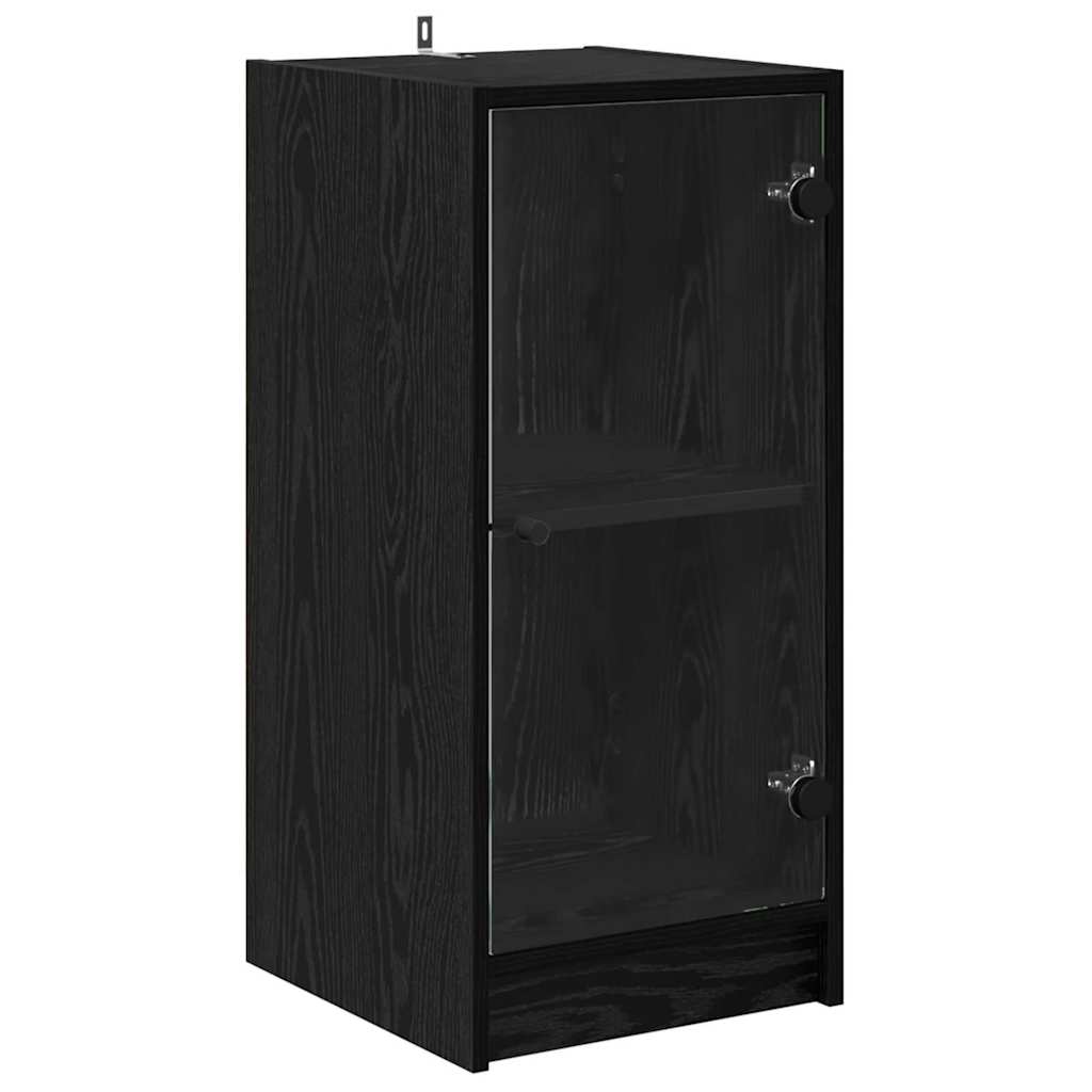 vidaXL Sideboard Black oak 35 x 37 x 76 cm Engineered Wood 2