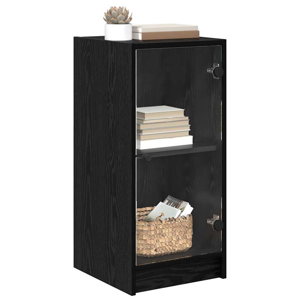 vidaXL Sideboard Black oak 35 x 37 x 76 cm Engineered Wood 3