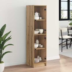 vidaXL Highboard Artisan Oak 35 x 37 x 142 cm Engineered Wood 4