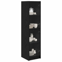 vidaXL Highboard Black Oak 35 x 37 x 142 cm Engineered Wood 3