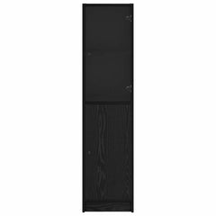 vidaXL Highboard Black Oak 35 x 37 x 142 cm Engineered Wood 6