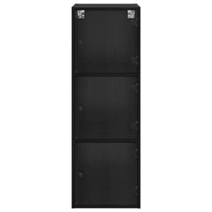 vidaXL Wall Cabinet 35 x 37 x 102 cm Engineered Wood Black Oak 6