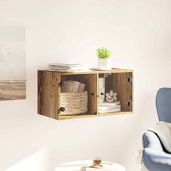 vidaXL Wall Cabinet 68 x 37 x 35 cm Engineered Wood Old Wood 4