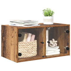 vidaXL Wall Cabinet 68 x 37 x 35 cm Engineered Wood Old Wood 3