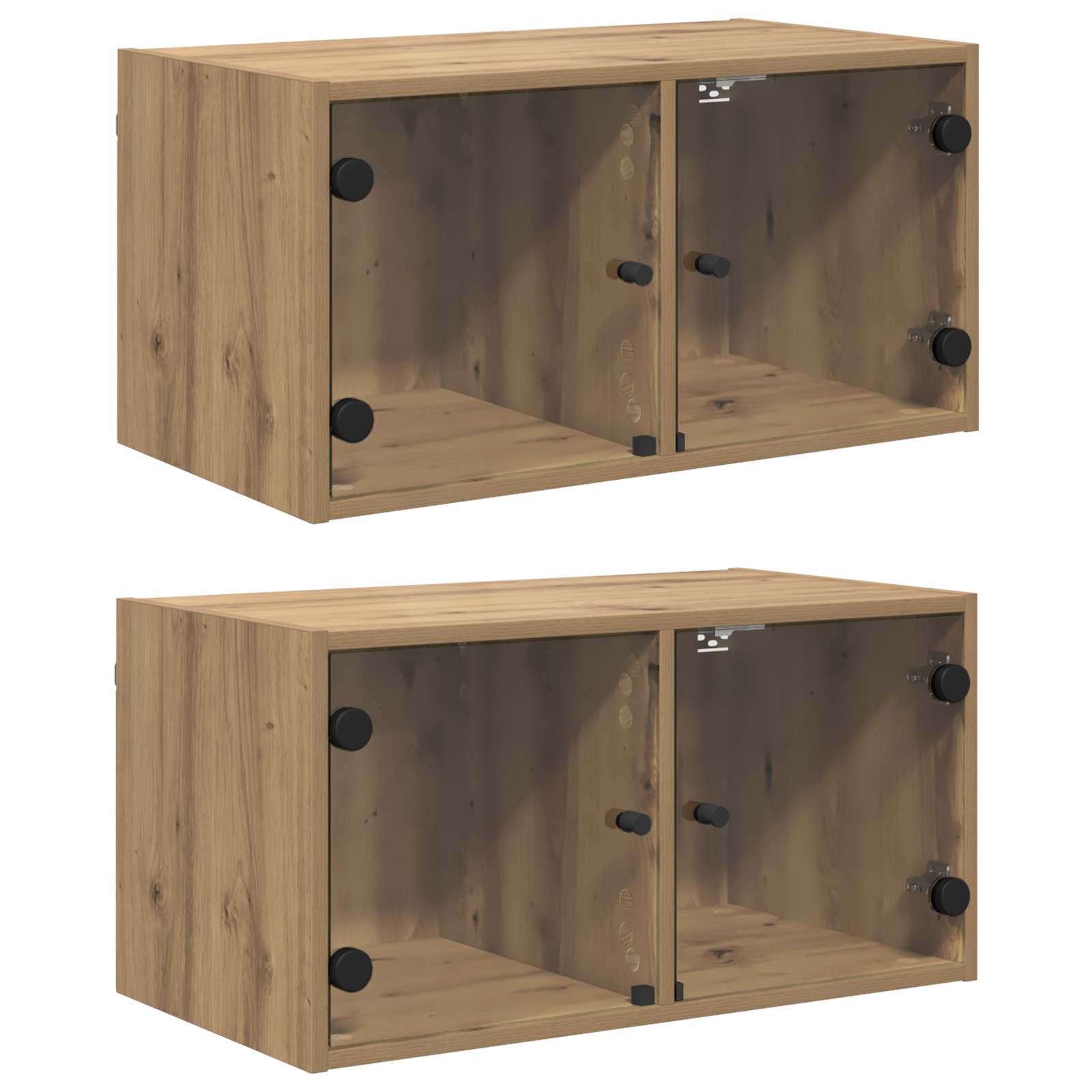 vidaXL Wall Cabinets 2 pcs 68 x 37 x 35 cm Engineered Wood Artisan Oak 2