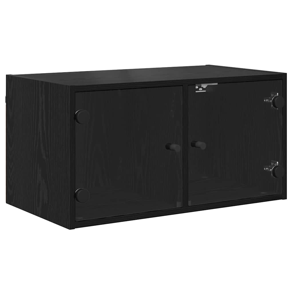 vidaXL Wall Cabinet 68 x 37 x 35 cm Engineered Wood Black Oak 2