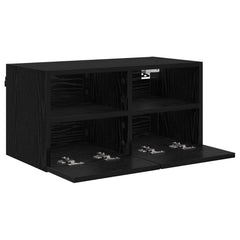 vidaXL TV Wall Cabinets 2 pcs Black Oak Engineered Wood 6
