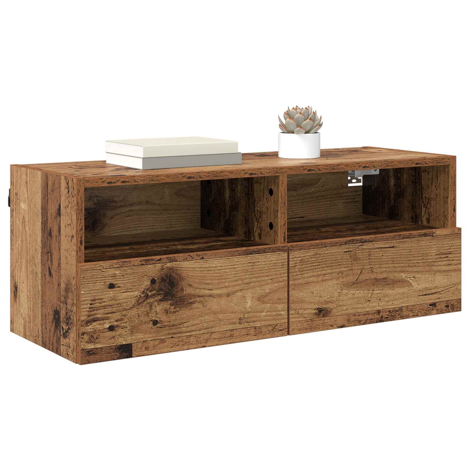 vidaXL TV Wall Cabinet 80 x 30 x 30 cm Old Wood Engineered Wood 3