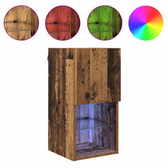 vidaXL Wall-mounted TV Cabinet 30.5 x 30 x 60 cm Old Wood 4