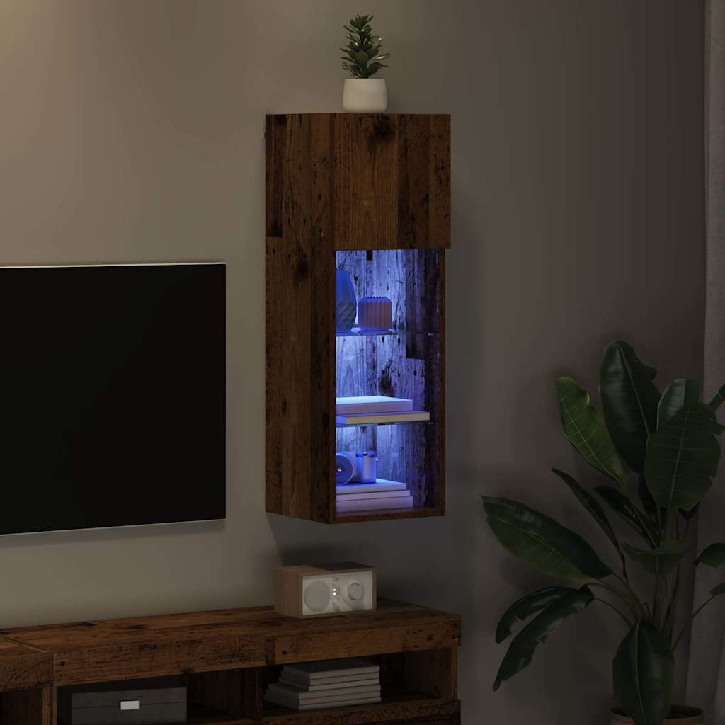 vidaXL Wall-mounted TV Cabinet 30.5 x 30 x 90 cm Old Wood 5