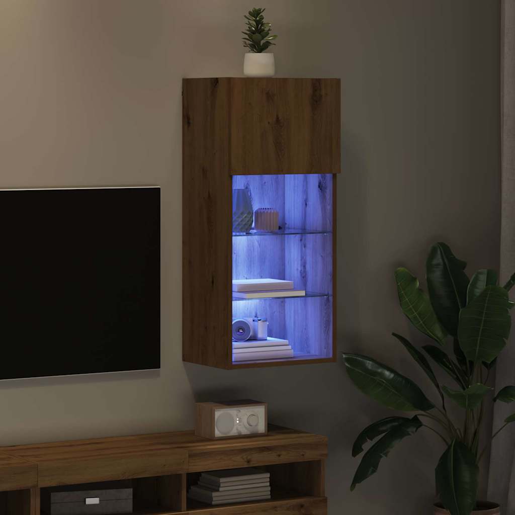 vidaXL Wall-mounted TV Cabinet 40.5 x 30 x 90 cm Artisan Oak 5