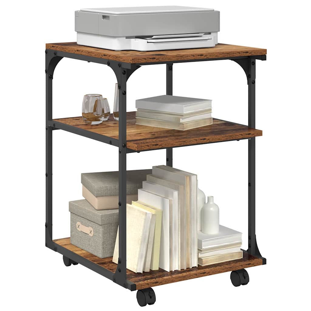 vidaXL Printer Stand Old Wood 43 x 48 x 64 cm Engineered Wood 3