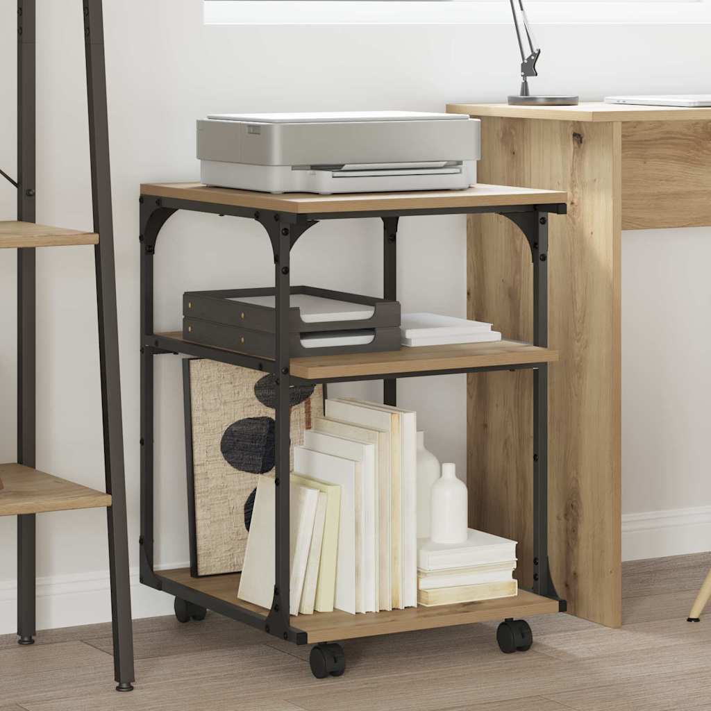 vidaXL Printer Stand Artisan Oak 43 x 48 x 64 cm Engineered Wood 1