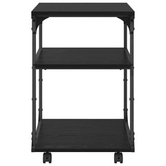 vidaXL Printer Stand Black Oak 43 x 48 x 64 cm Engineered Wood 5