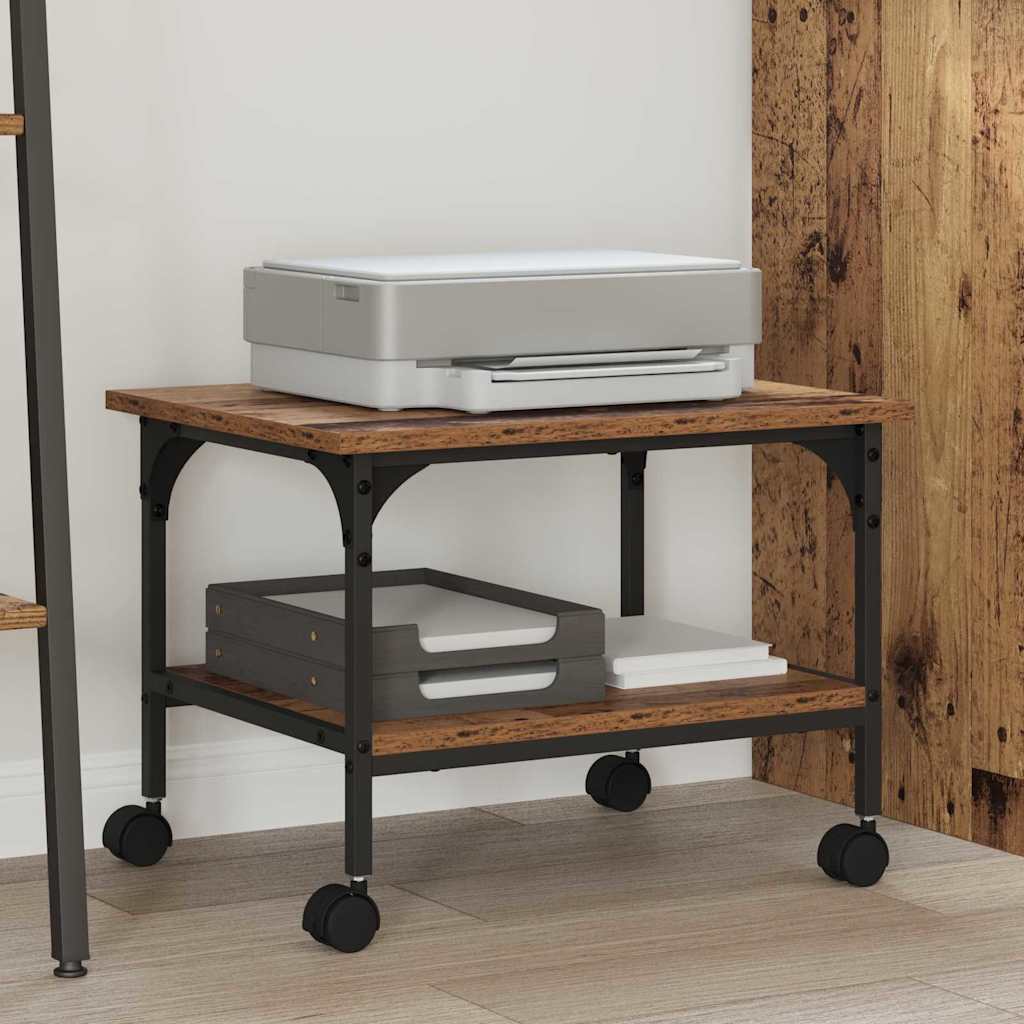vidaXL Printer Stand Old Wood 50 x 40 x 38 cm Engineered Wood 1