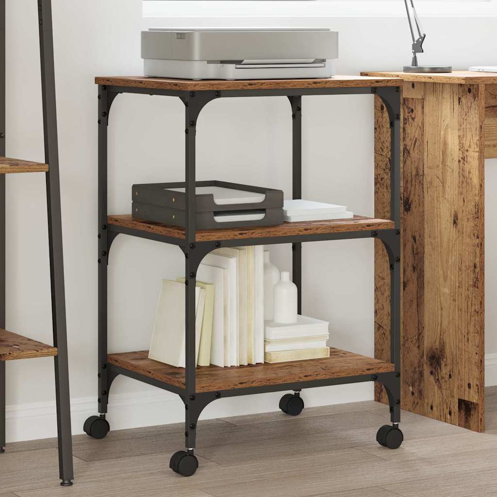 vidaXL Printer Stand Old Wood 50 x 41 x 75 cm Engineered Wood 1