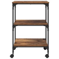 vidaXL Printer Stand Old Wood 50 x 41 x 75 cm Engineered Wood 6